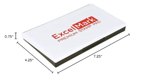 ExcelMark Rubber Stamp Ink Pad Extra Large 3-7/8"" x 7"" (Red) - Image 4